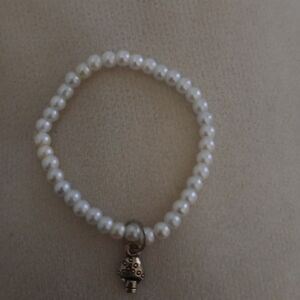 Fashion Jewelry Pearl Bracelet with Gold Charm